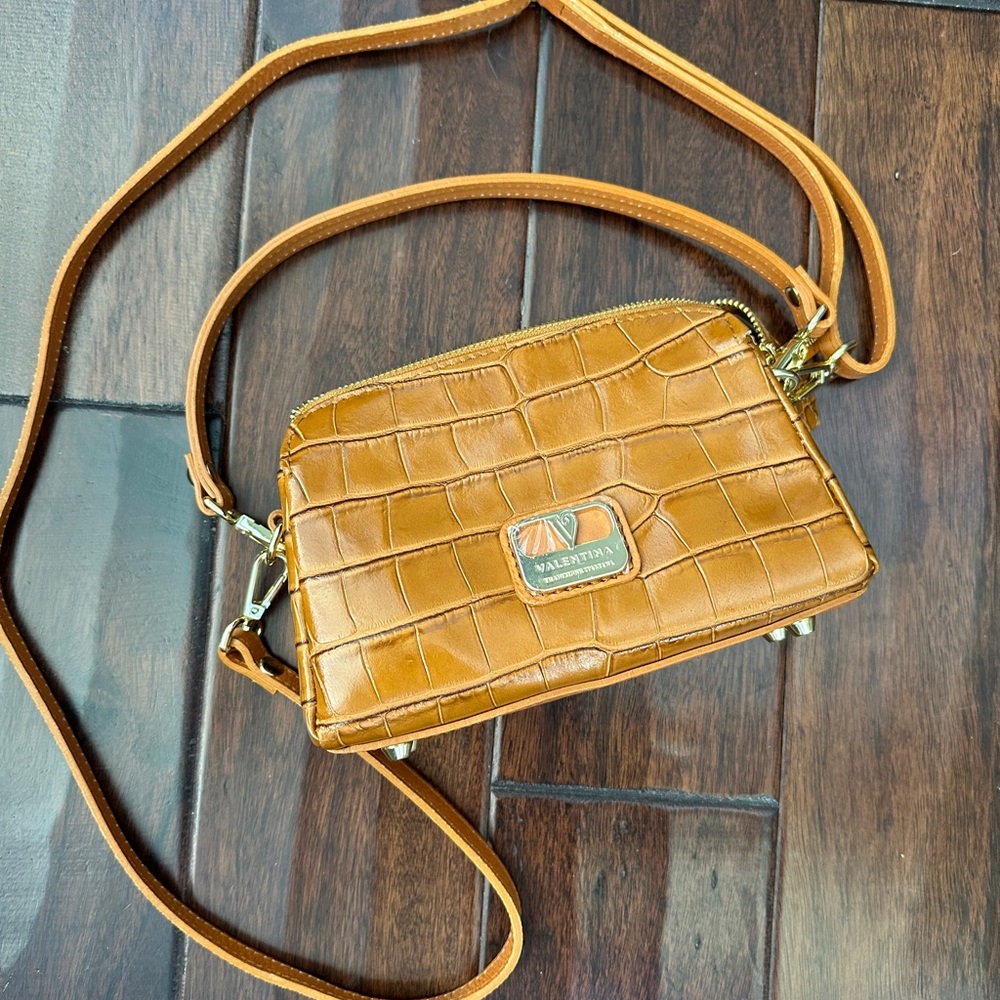 Valentina Crossbody Shoulder Clutch Convertible Italian Leather Purse